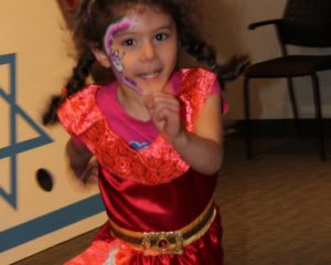 dancing princess costume at Purim Kids partyin thornhill