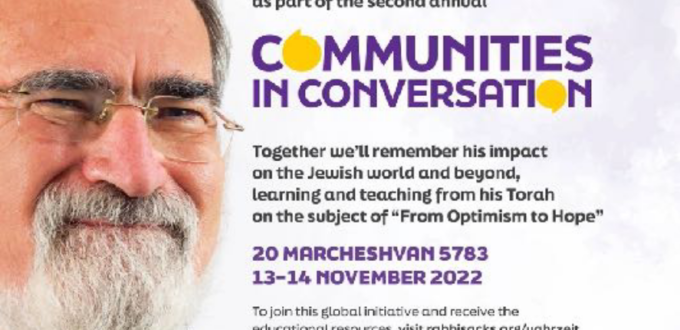 Rabbi Sacks conversation
