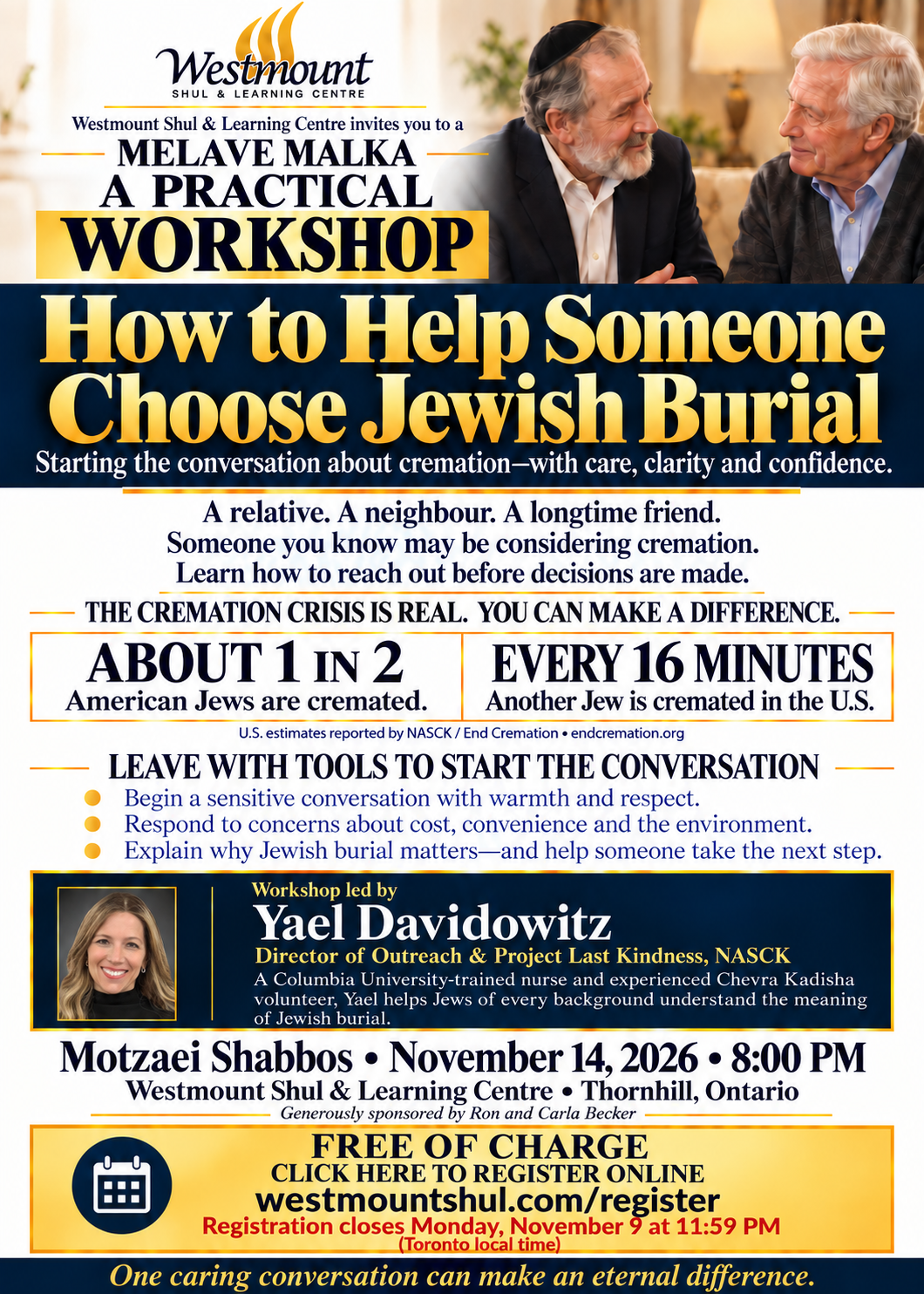 Melave Malka workshop flyer — sign up here